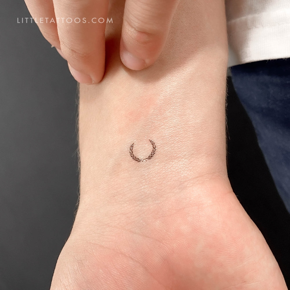 Tatuaje temporal de corona de laurel pequeña (juego de 3)