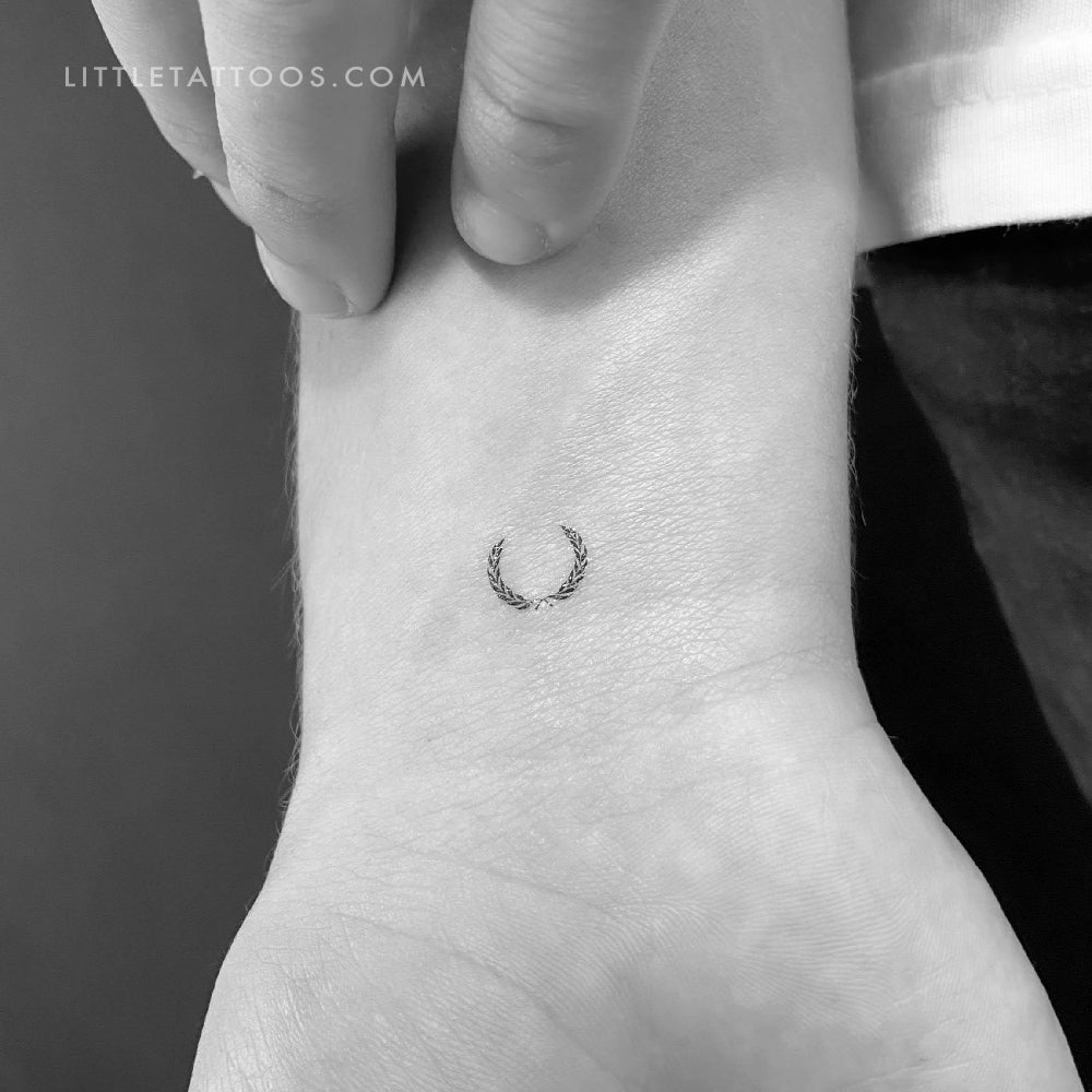 Tatuaje temporal de corona de laurel pequeña (juego de 3)