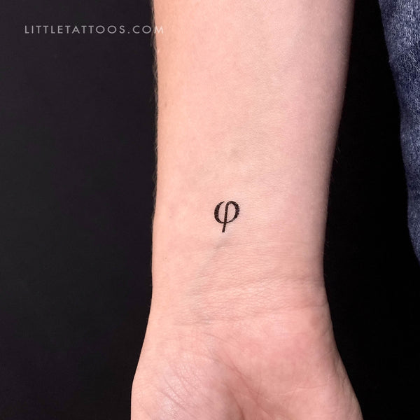 Phi Temporary Tattoo - Set of 3