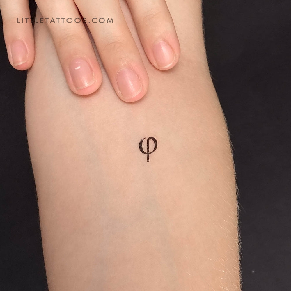 Phi Temporary Tattoo - Set of 3