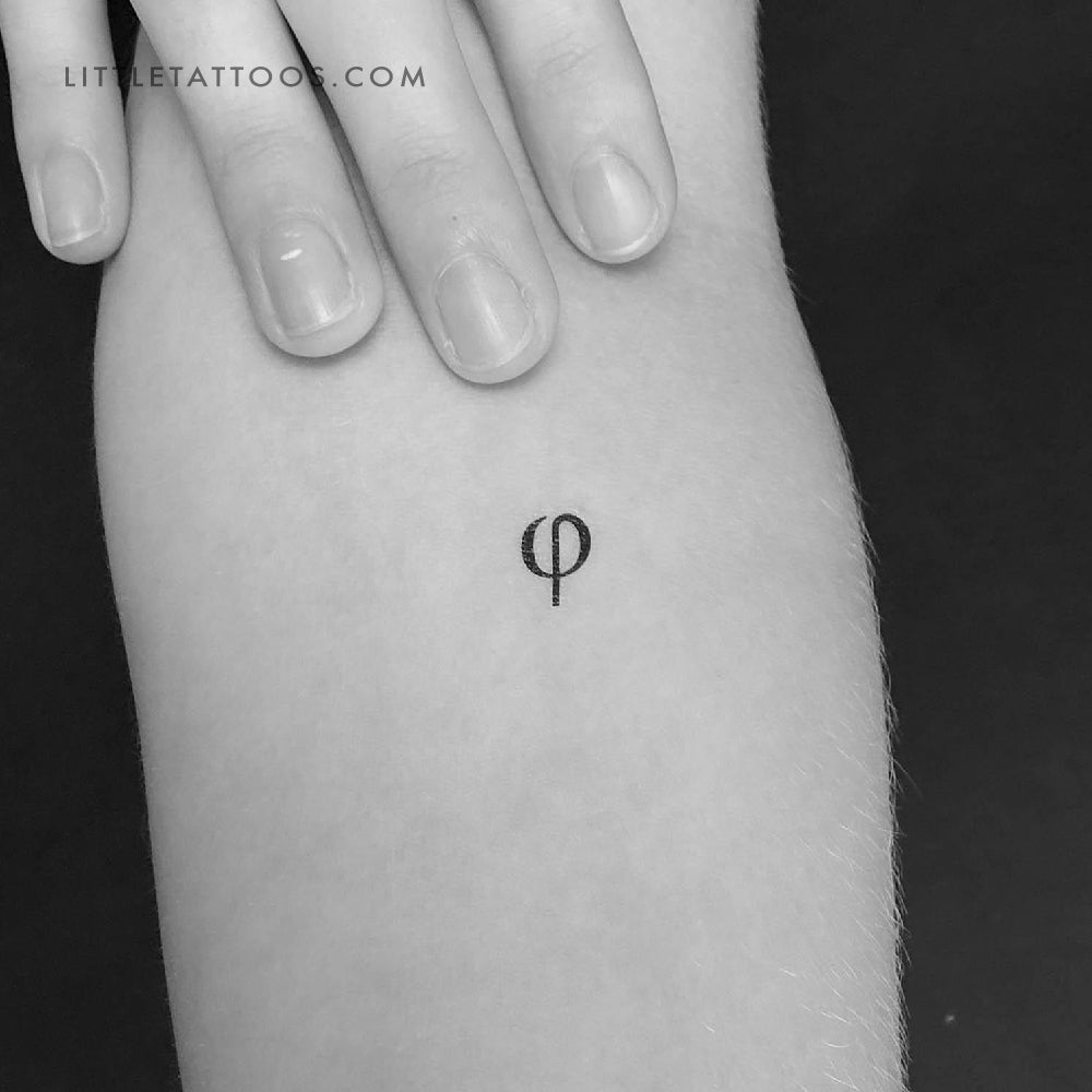 Phi Temporary Tattoo - Set of 3