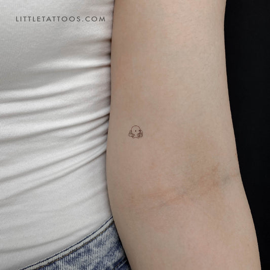 Tiny Octopus Temporary Tattoo - Set of 3