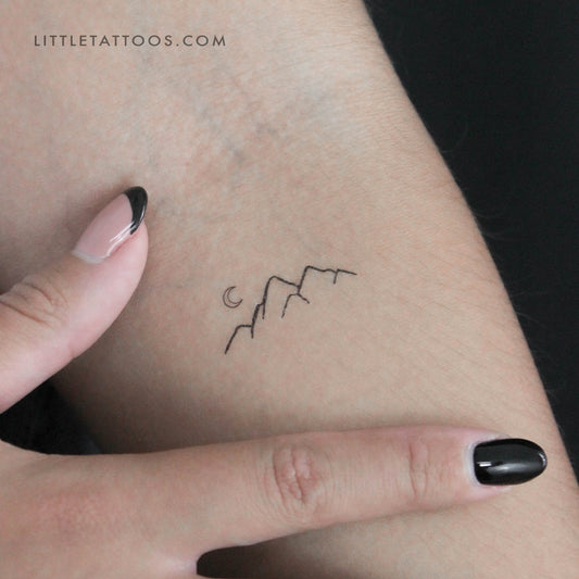 Tatuaje temporal de montaña - Juego de 3