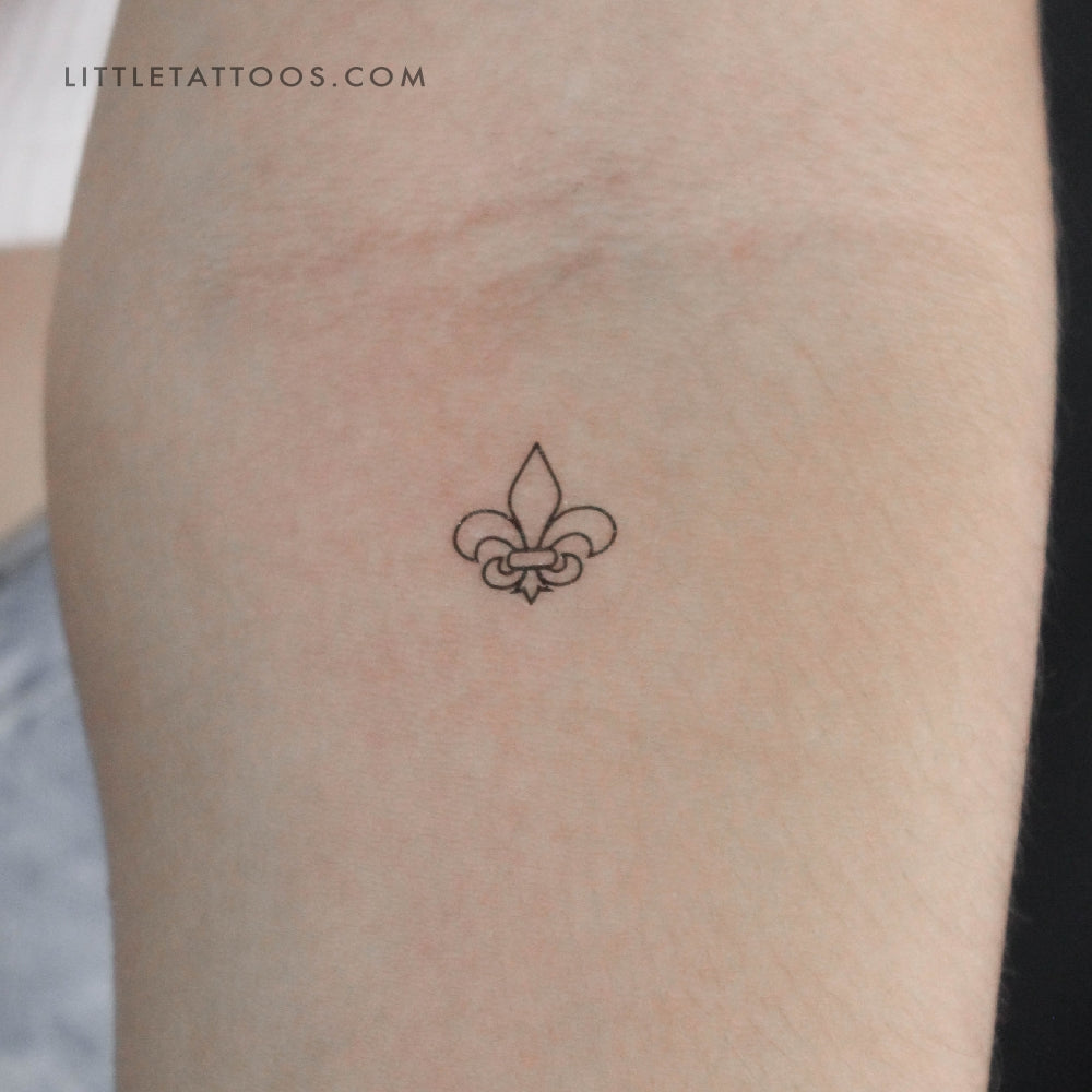 Tatuaje temporal de flor de lis - Juego de 3