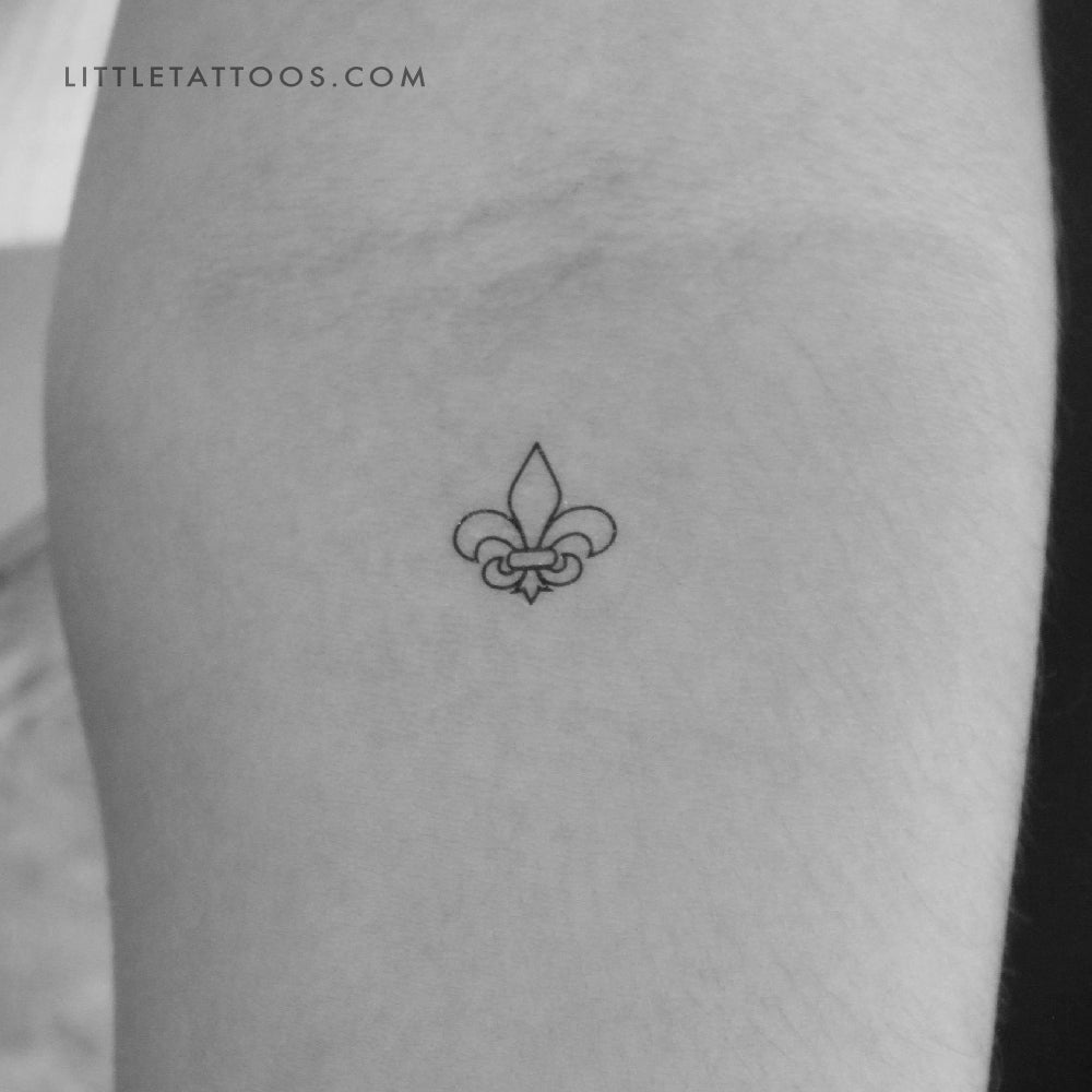 Tatuaje temporal de flor de lis - Juego de 3
