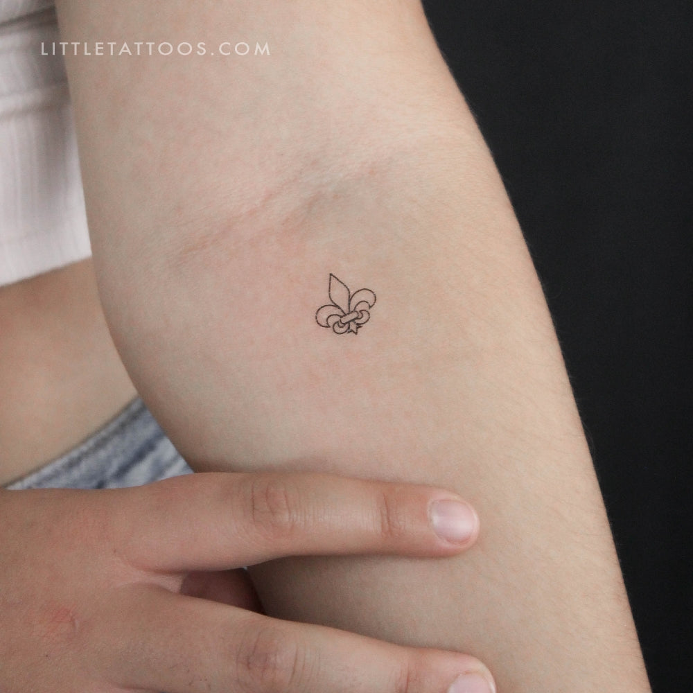 Tatuaje temporal de flor de lis - Juego de 3