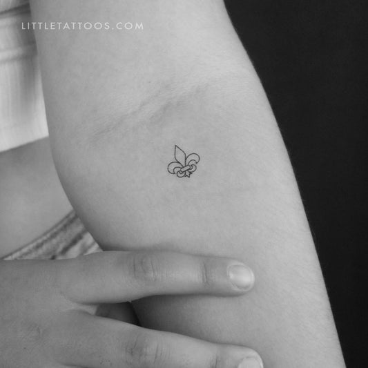 Fleur-de-lis Temporary Tattoo - Set of 3