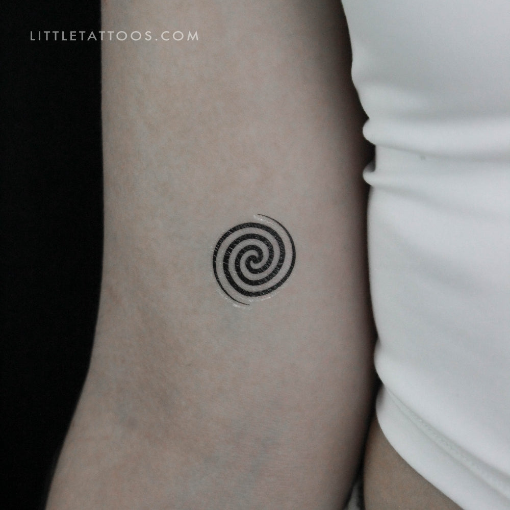 Fermat's Spiral Temporary Tattoo - Set of 3