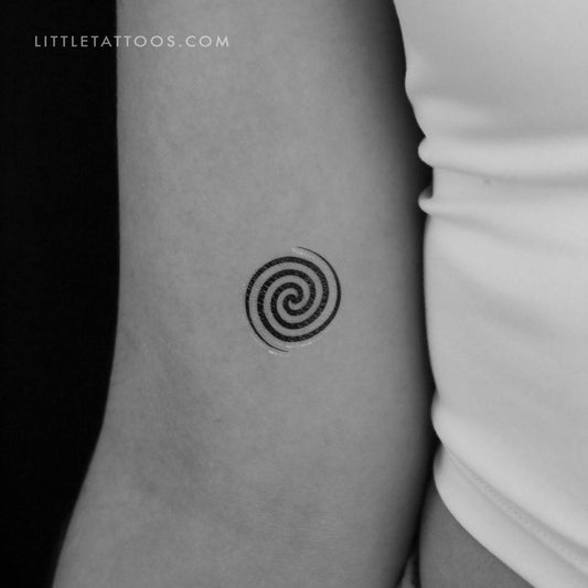 Fermat's Spiral Temporary Tattoo - Set of 3