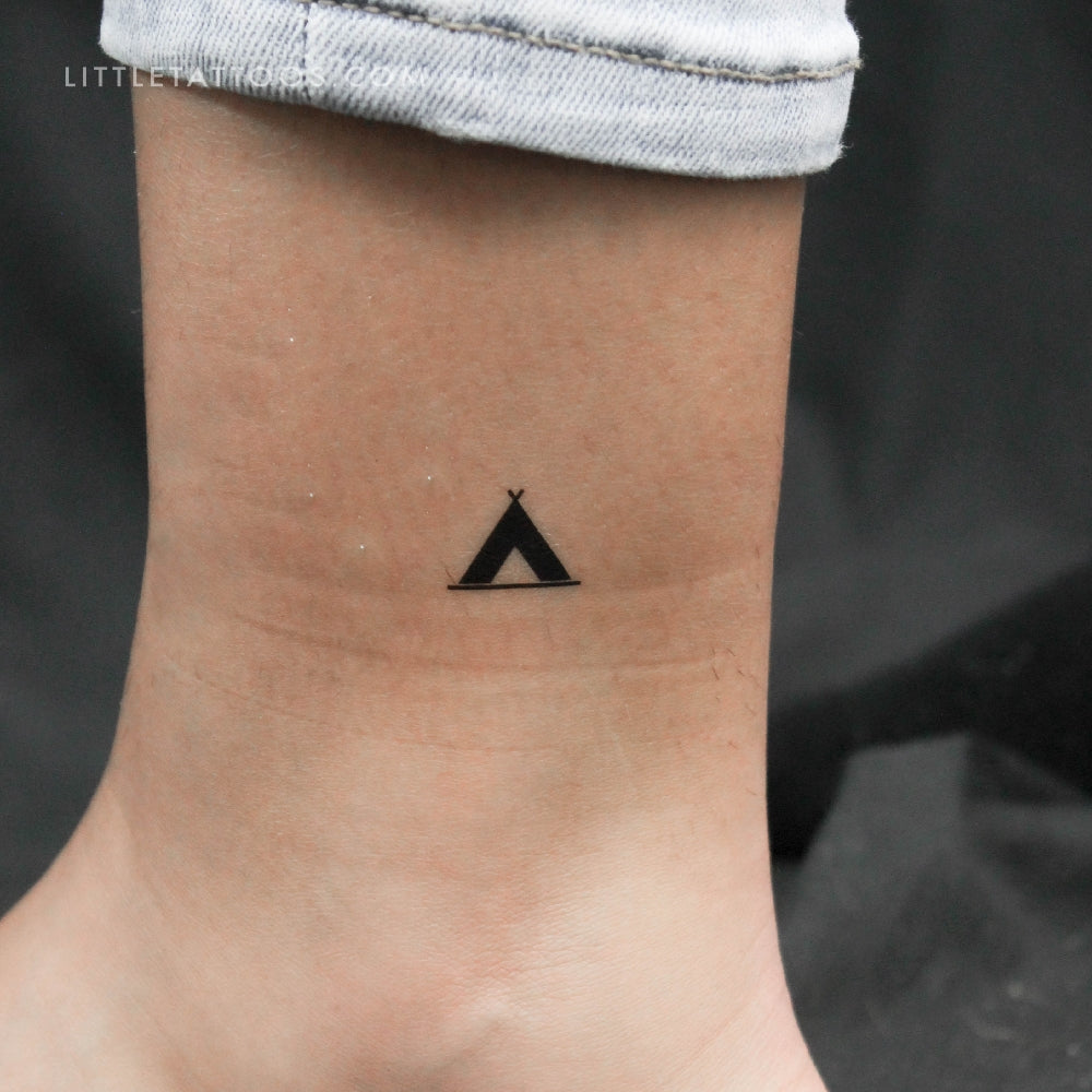 Camping Symbol Temporary Tattoo - Set of 3