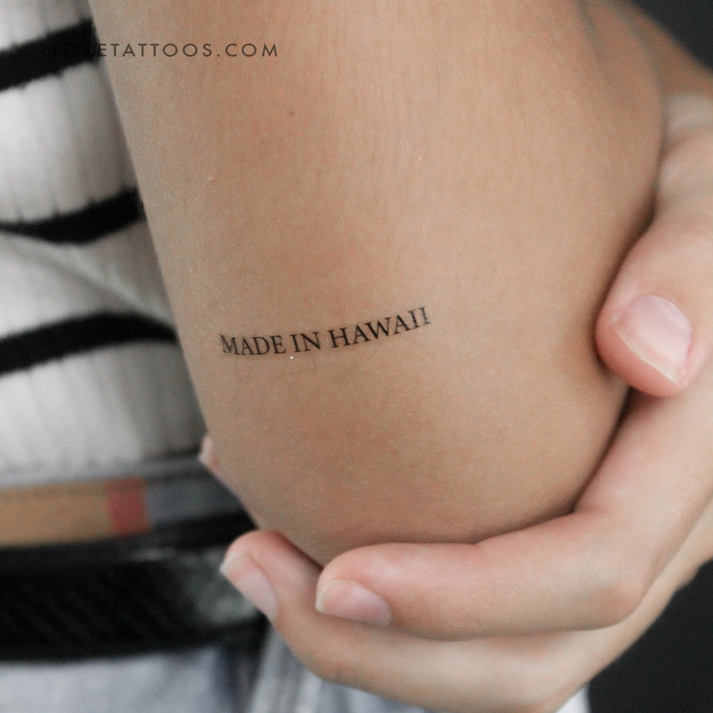 MADE IN HAWAII Temporary Tattoo - Set of 3