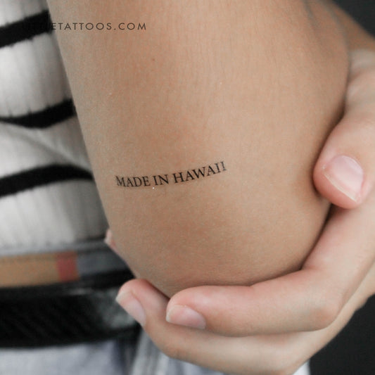 Tatuaje temporal HECHO EN HAWÁI - Juego de 3