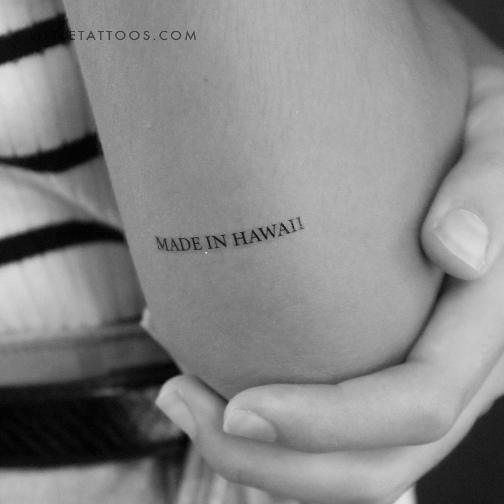 MADE IN HAWAII Temporary Tattoo - Set of 3