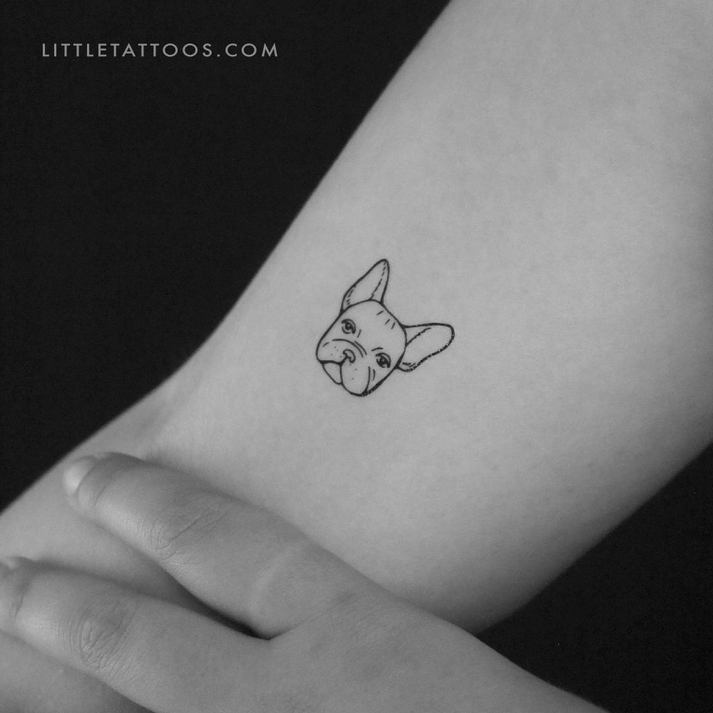 Tatuaje temporal de bulldog francés (juego de 3)