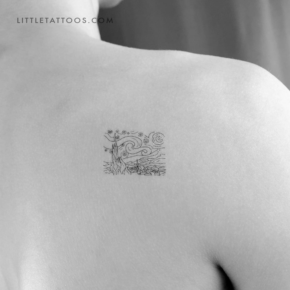 Starry Night Temporary Tattoo - Set of 3
