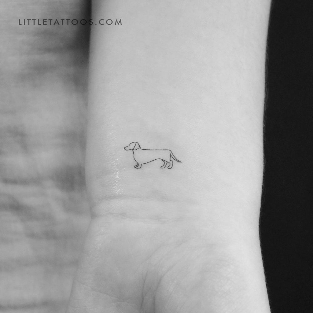 Dachshund Temporary Tattoo - Set of 3