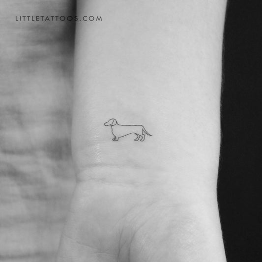 Dachshund Temporary Tattoo - Set of 3