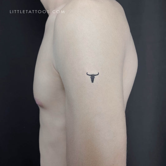 Tatuaje temporal de calavera de toro (juego de 3)