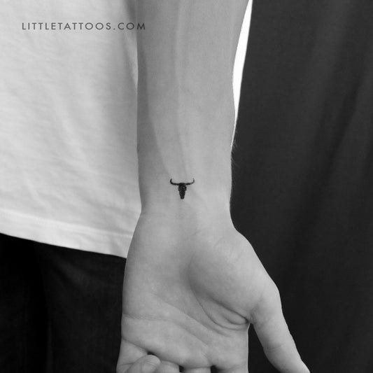 Tatuaje temporal de calavera de toro (juego de 3)