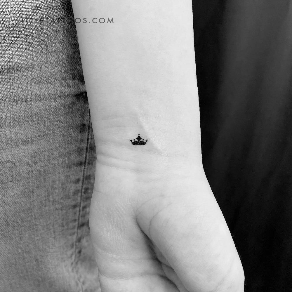 Tiny Crown Temporary Tattoo - Set of 3