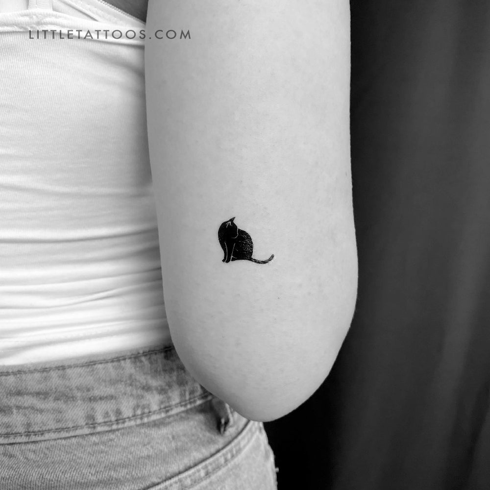 Black Cat Temporary Tattoo - Set of 3