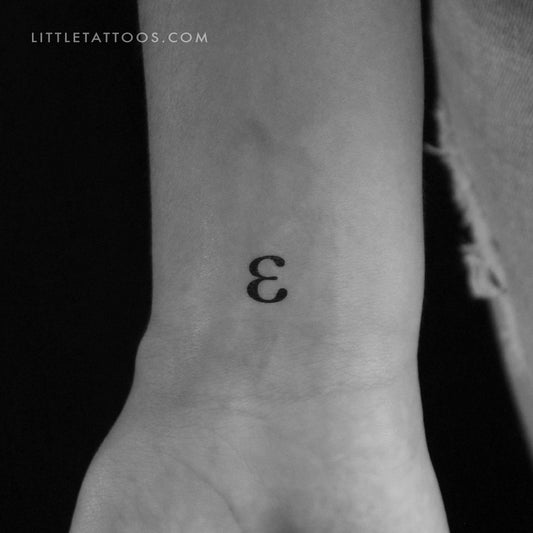 Tatuaje temporal Epsilon ε - Juego de 3