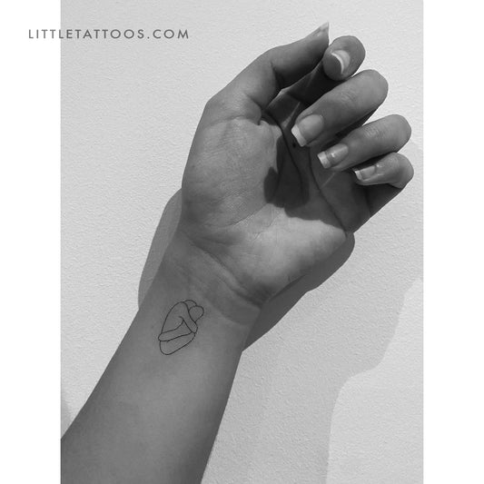Anatomical Hug Temporary Tattoo - Set of 3