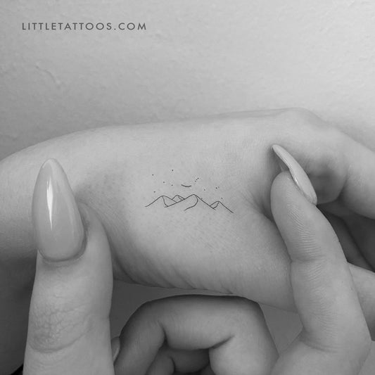 Tatuaje temporal de la montaña dormida - Juego de 3