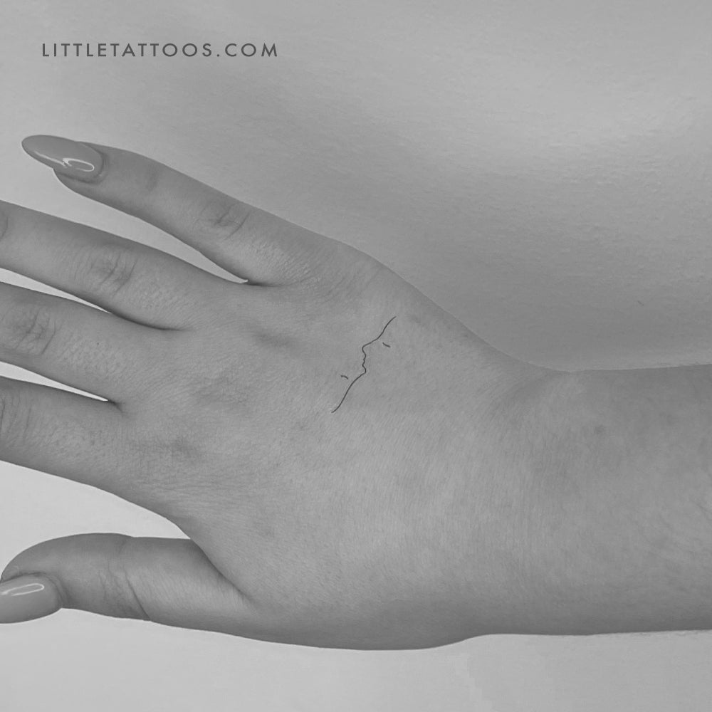 Tatuaje temporal de doble beso - Juego de 3