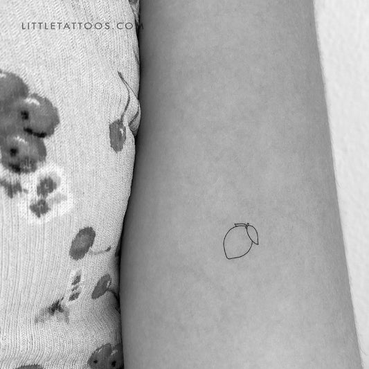Tatuaje temporal de limón pequeño - Juego de 3