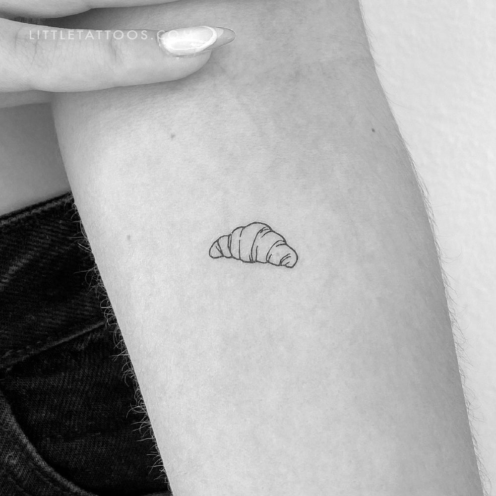 Croissant Temporary Tattoo - Set of 3