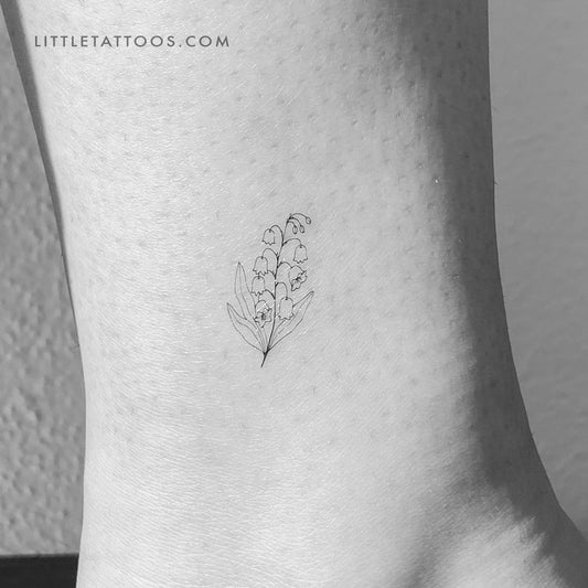 Tatuaje temporal de lirio de los valles - Juego de 3