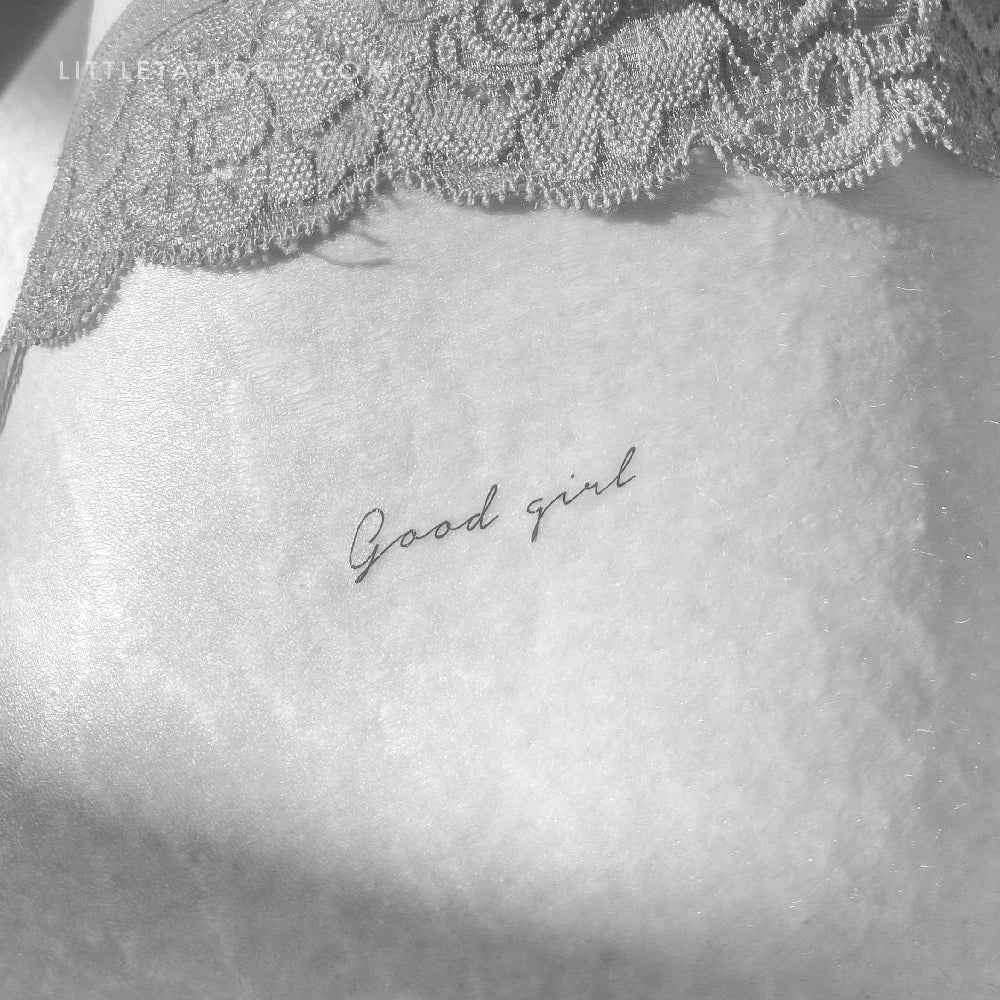 Tatuaje temporal de chica buena - Juego de 3