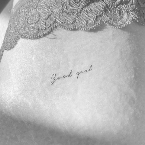 Good Girl Temporary Tattoo - Set of 3