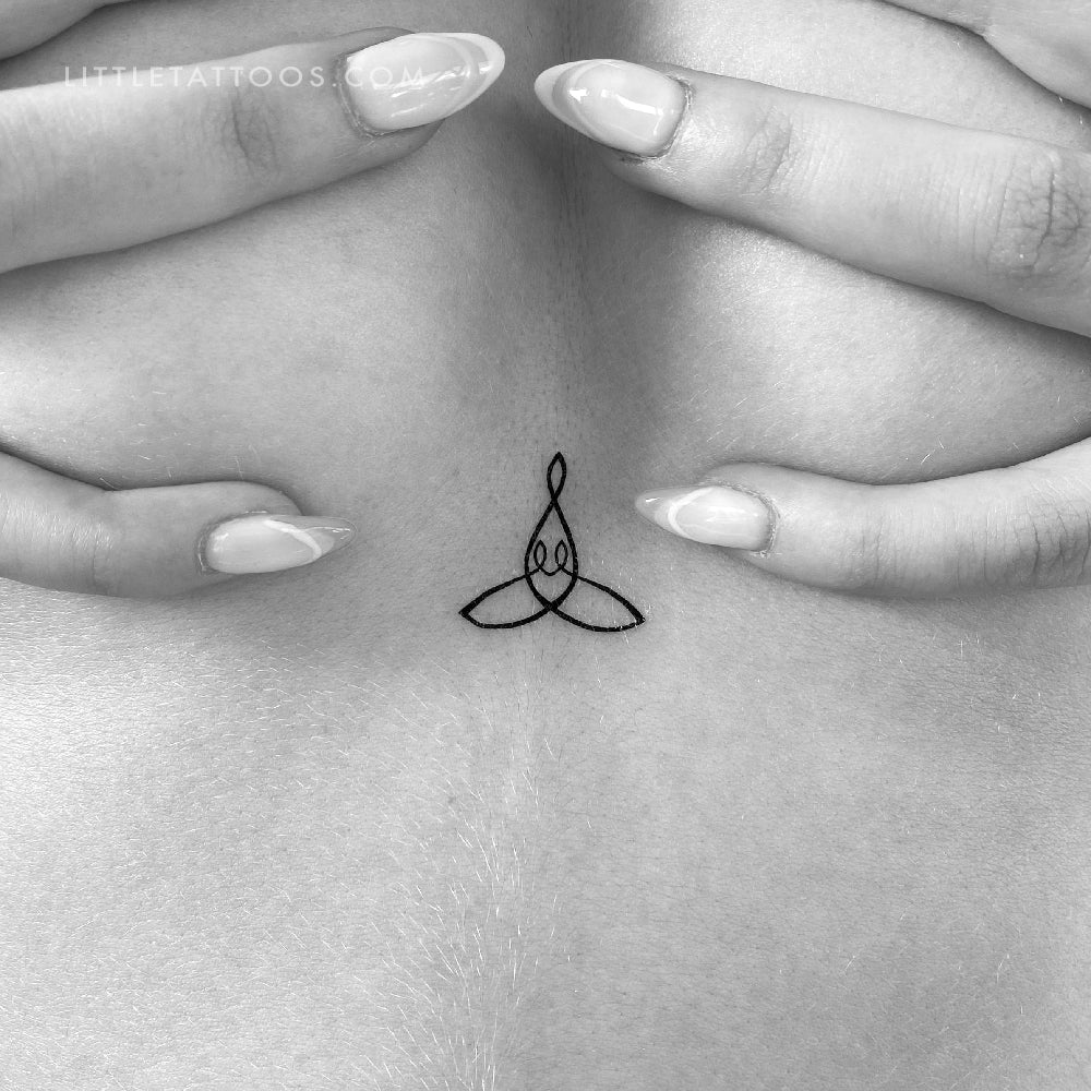 Mother And Two Children Symbol Temporary Tattoo - Set of 3