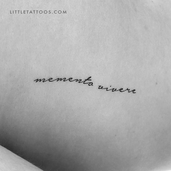 Memento Vivere Temporary Tattoo - Set of 3