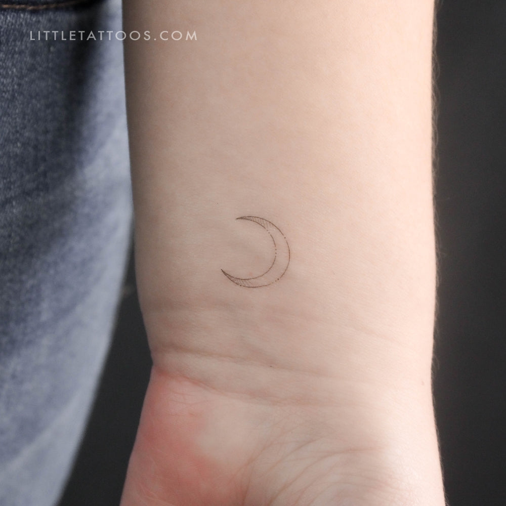 Tatuaje temporal de luna creciente tipo I de Jakenowicz (juego de 3)