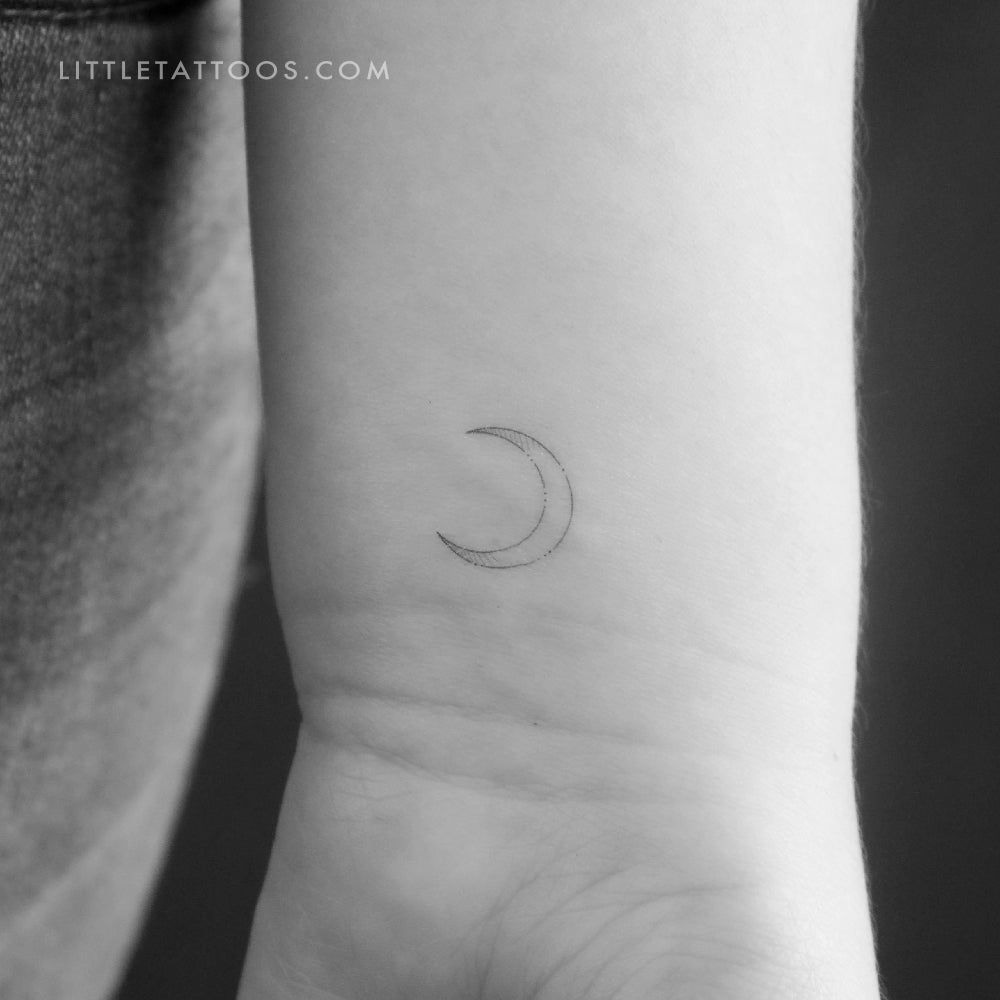 Tatuaje temporal de luna creciente tipo I de Jakenowicz (juego de 3)