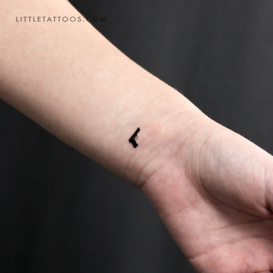 Tatuaje temporal de pistola pequeña - Juego de 3
