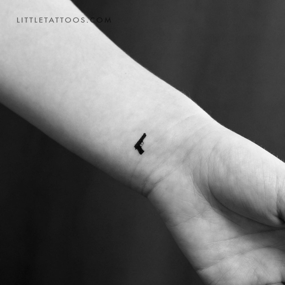 Tatuaje temporal de pistola pequeña - Juego de 3