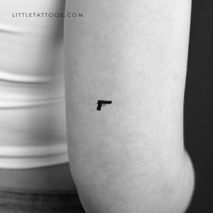 Tiny Gun Temporary Tattoo - Set of 3