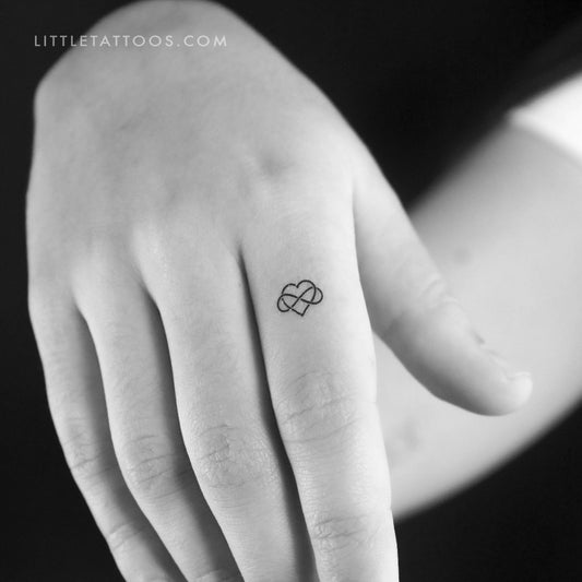Intertwined Heart And Infinity Temporary Tattoo - Set of 3