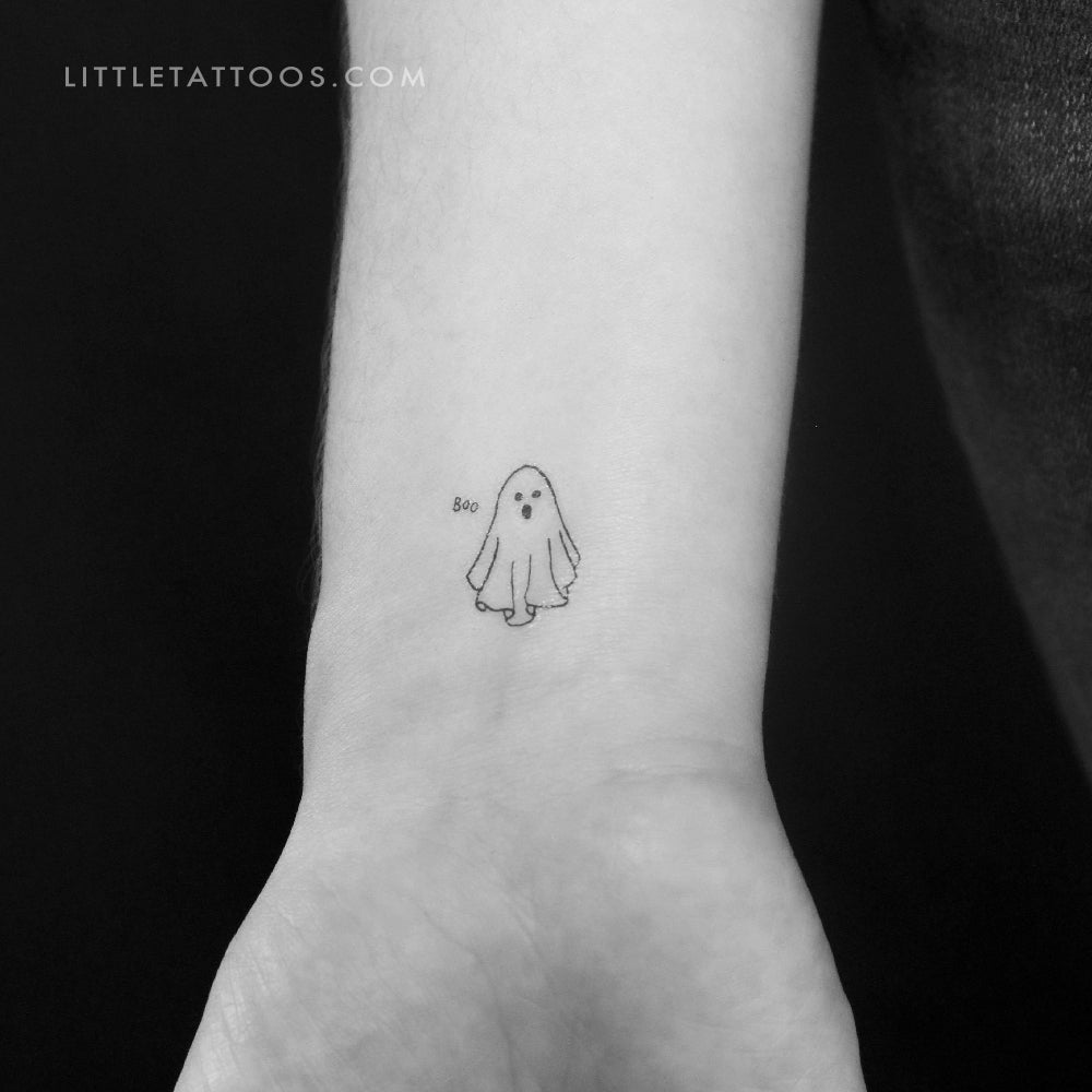 Boo Ghost Temporary Tattoo - Set of 3
