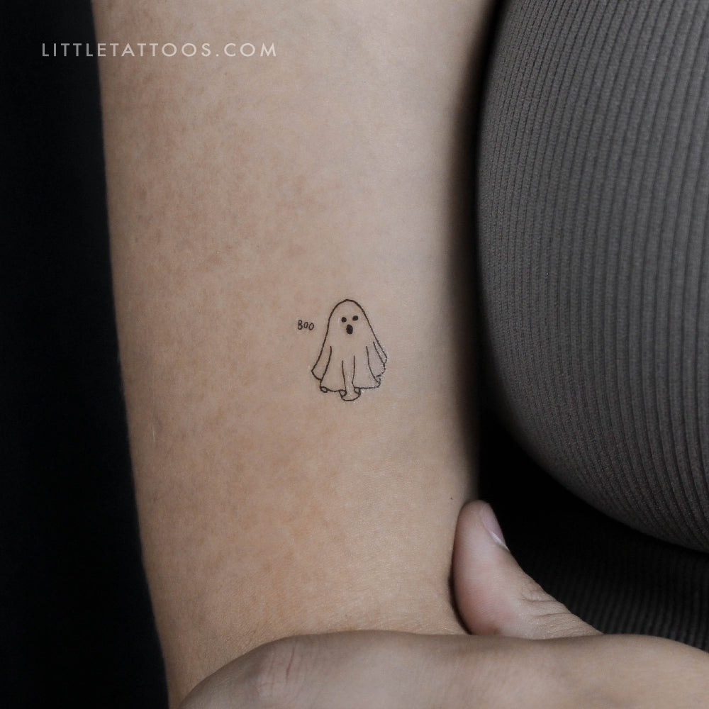 Boo Ghost Temporary Tattoo - Set of 3