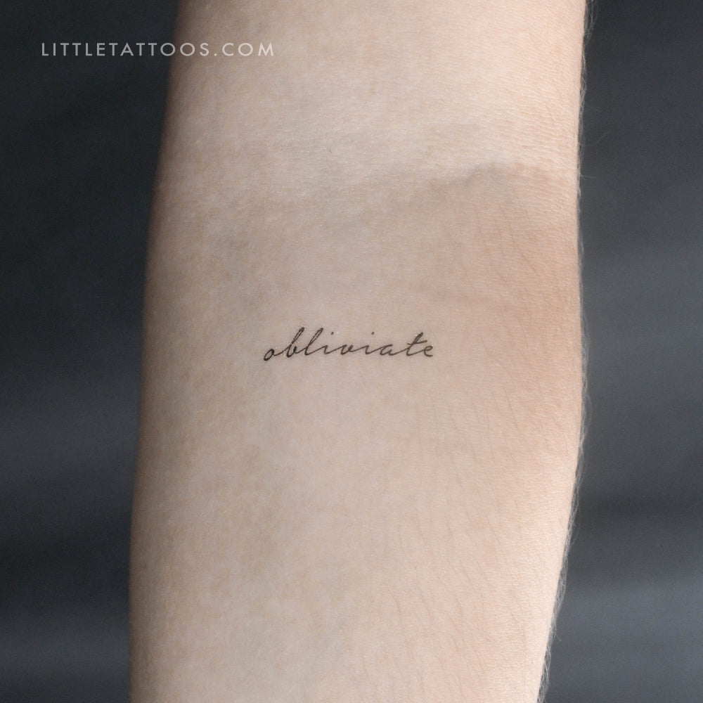Tatuaje temporal Obliviate - Juego de 3