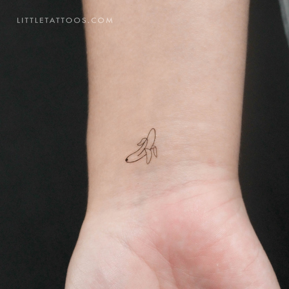 Banana Temporary Tattoo - Set of 3