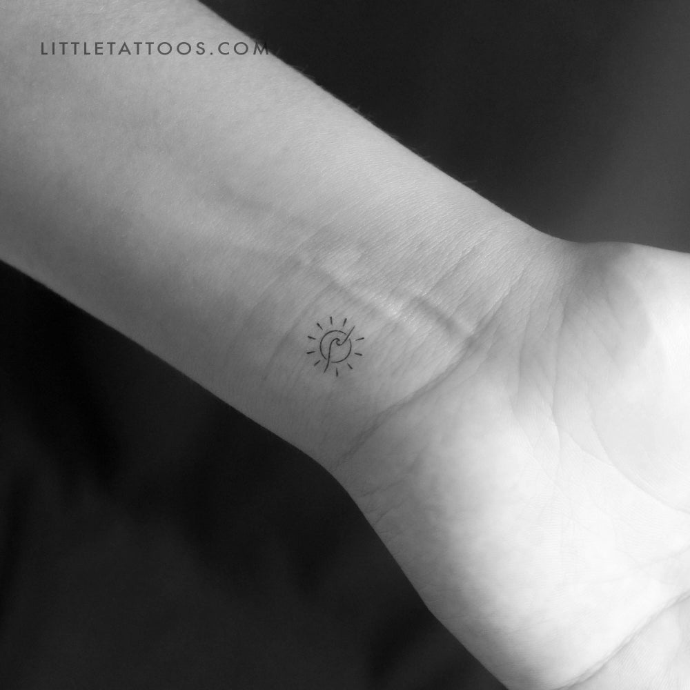 Sun and Wave Temporary Tattoo - Set of 3