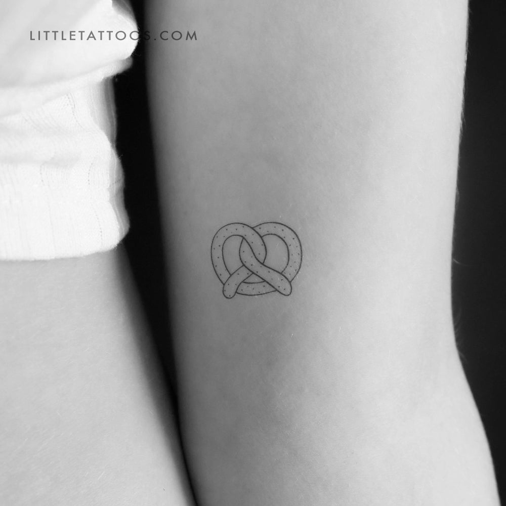 Tatuaje temporal de pretzel - Juego de 3