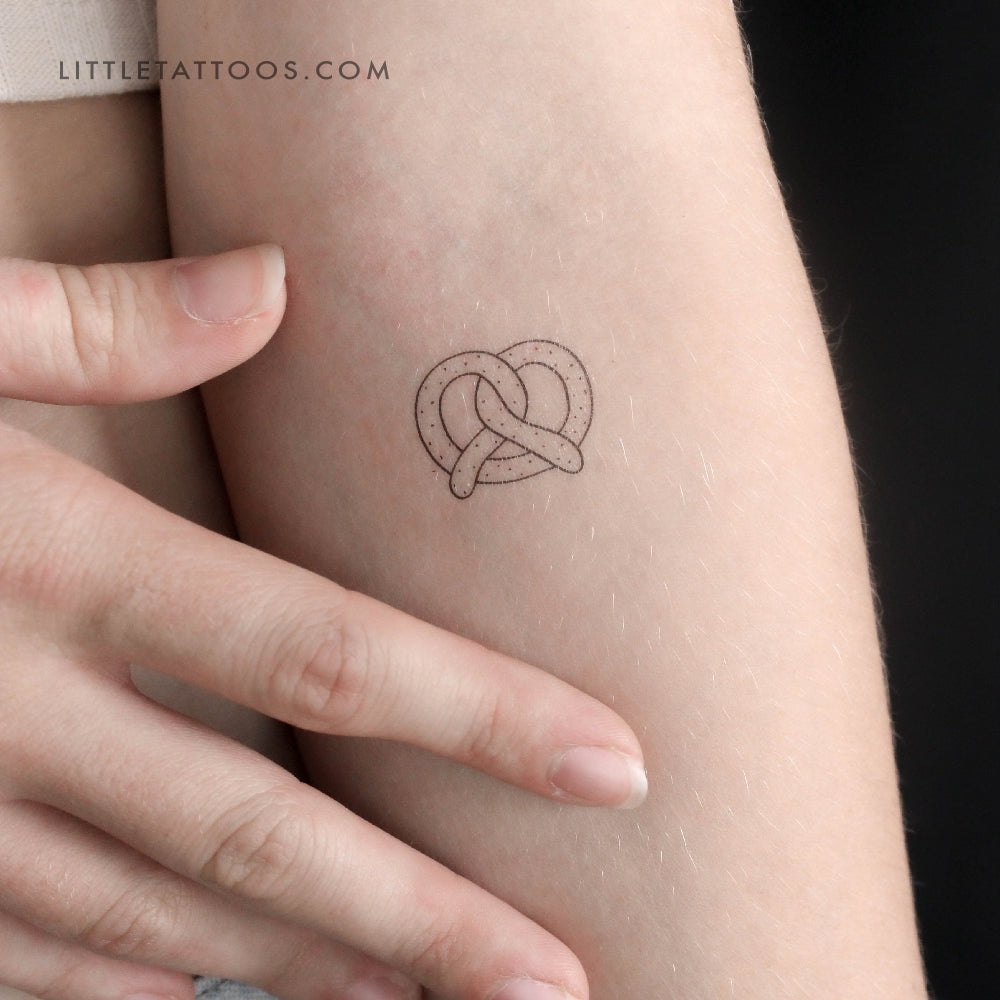 Tatuaje temporal de pretzel - Juego de 3