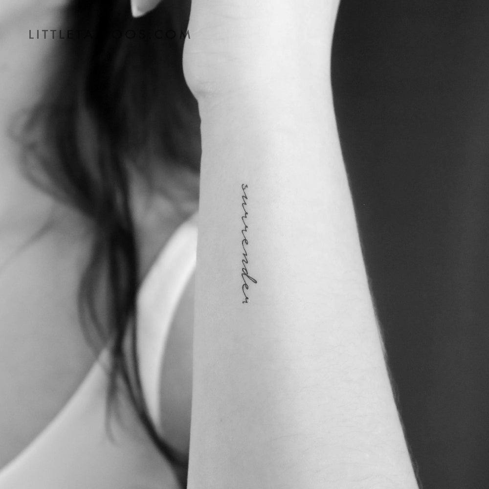 Surrender Temporary Tattoo - Set of 3